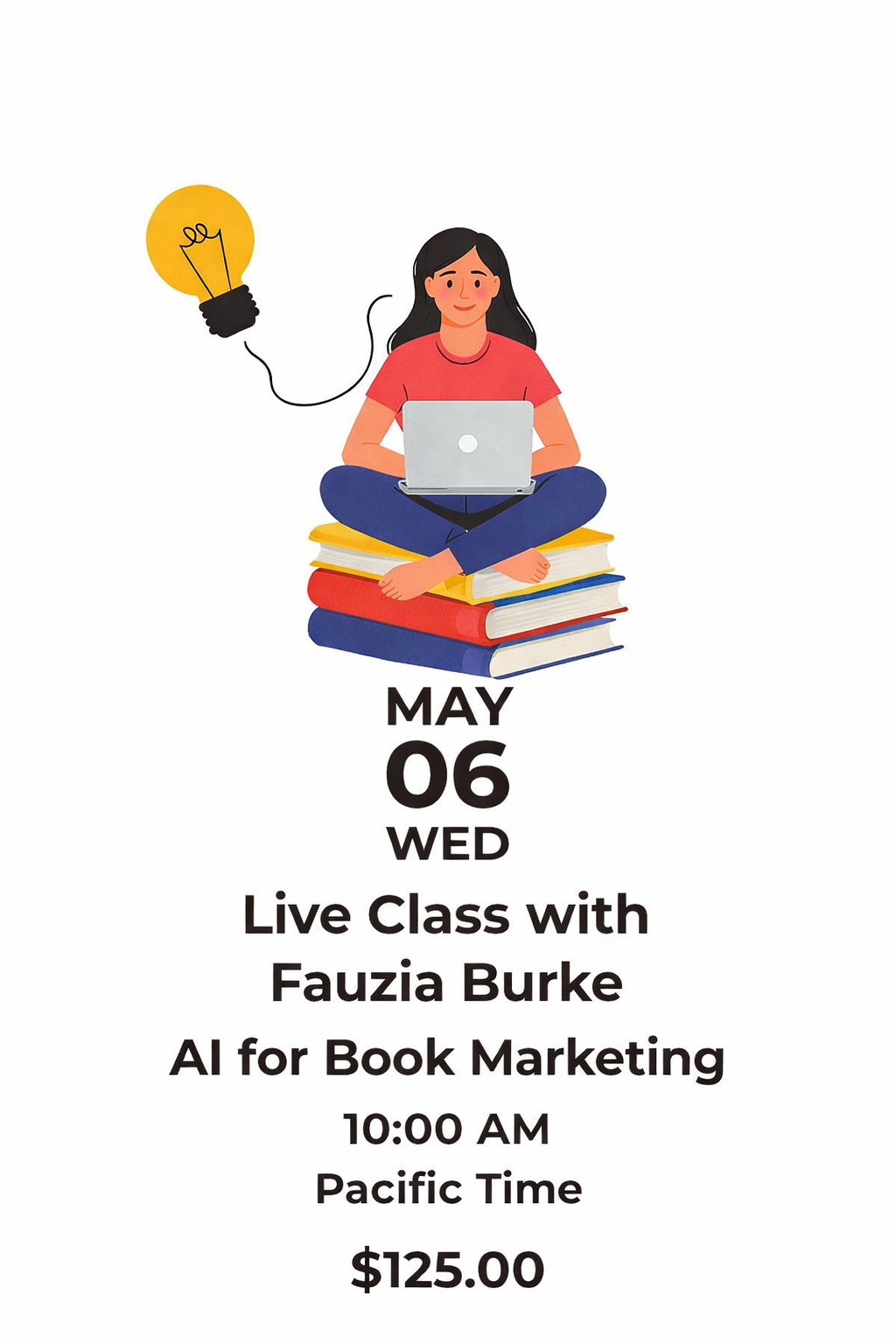 Live Class on Zoom: AI for Book Marketing